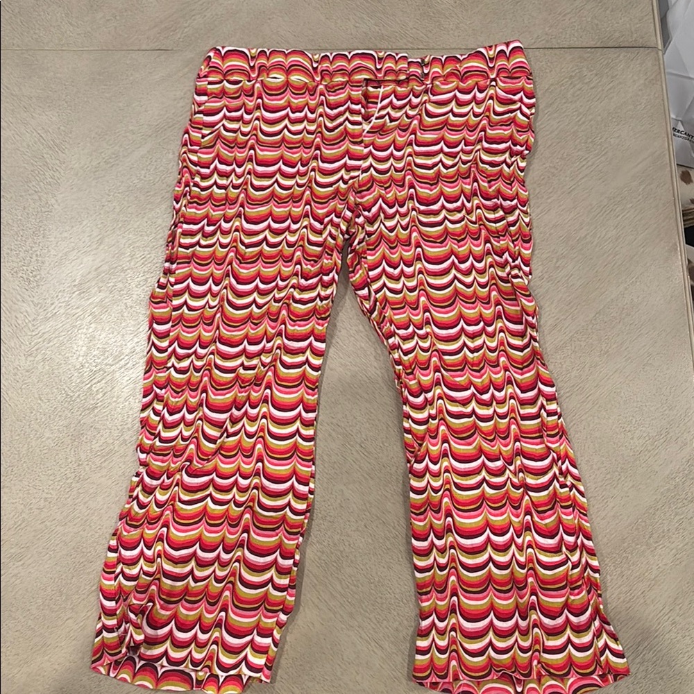 Retro print linen pants Zara